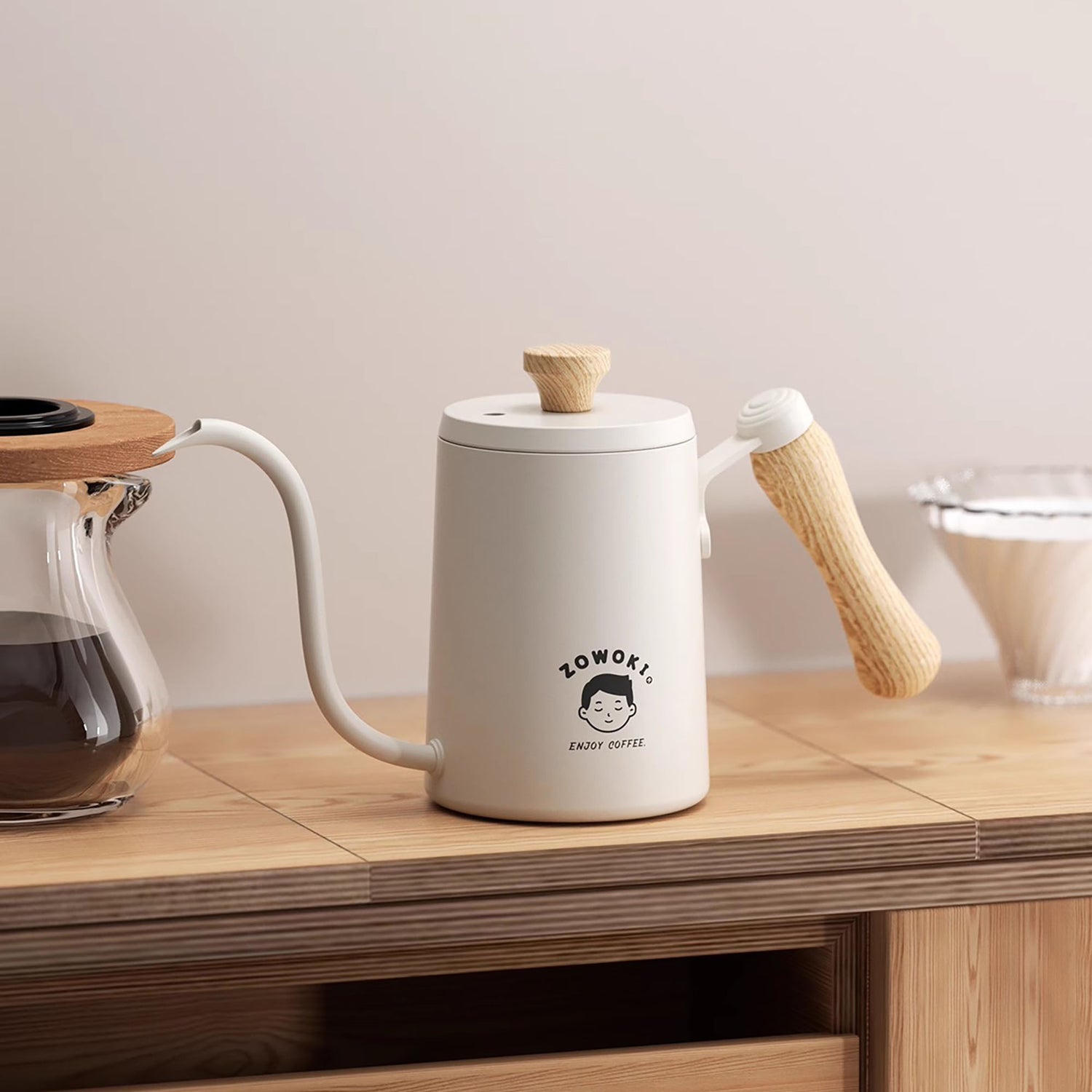 Cafetière Moka au Design Minimaliste Japonais