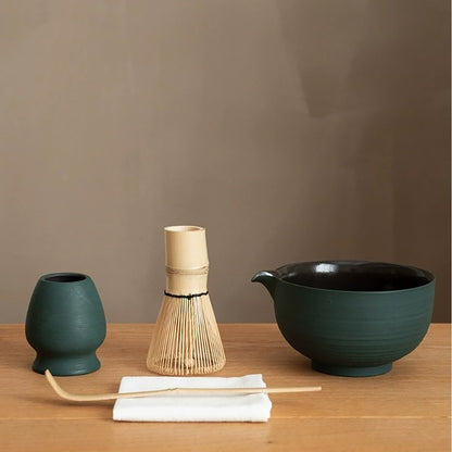 Service matcha en céramique effet pierre style Kohiki