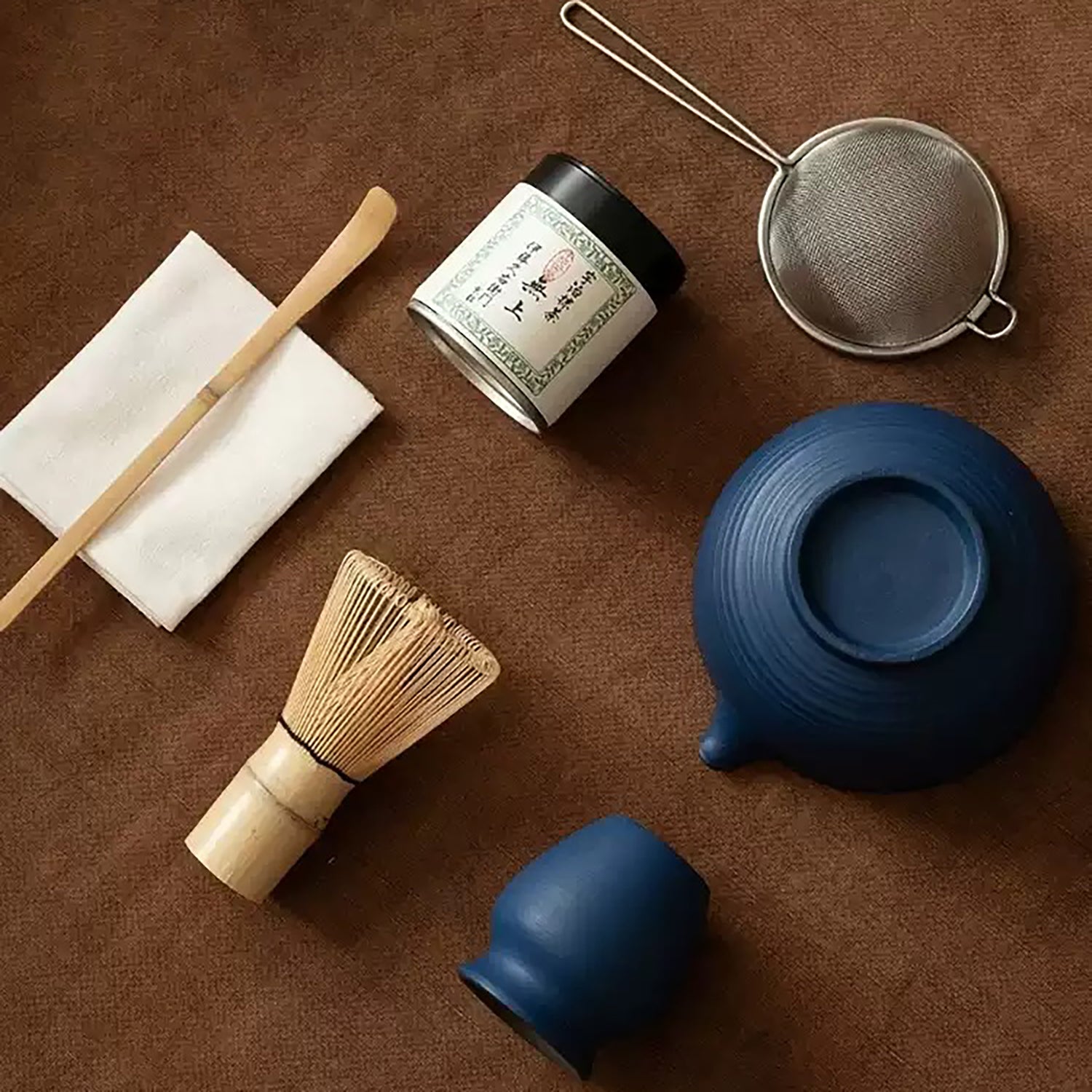 Service matcha en céramique effet pierre style Kohiki