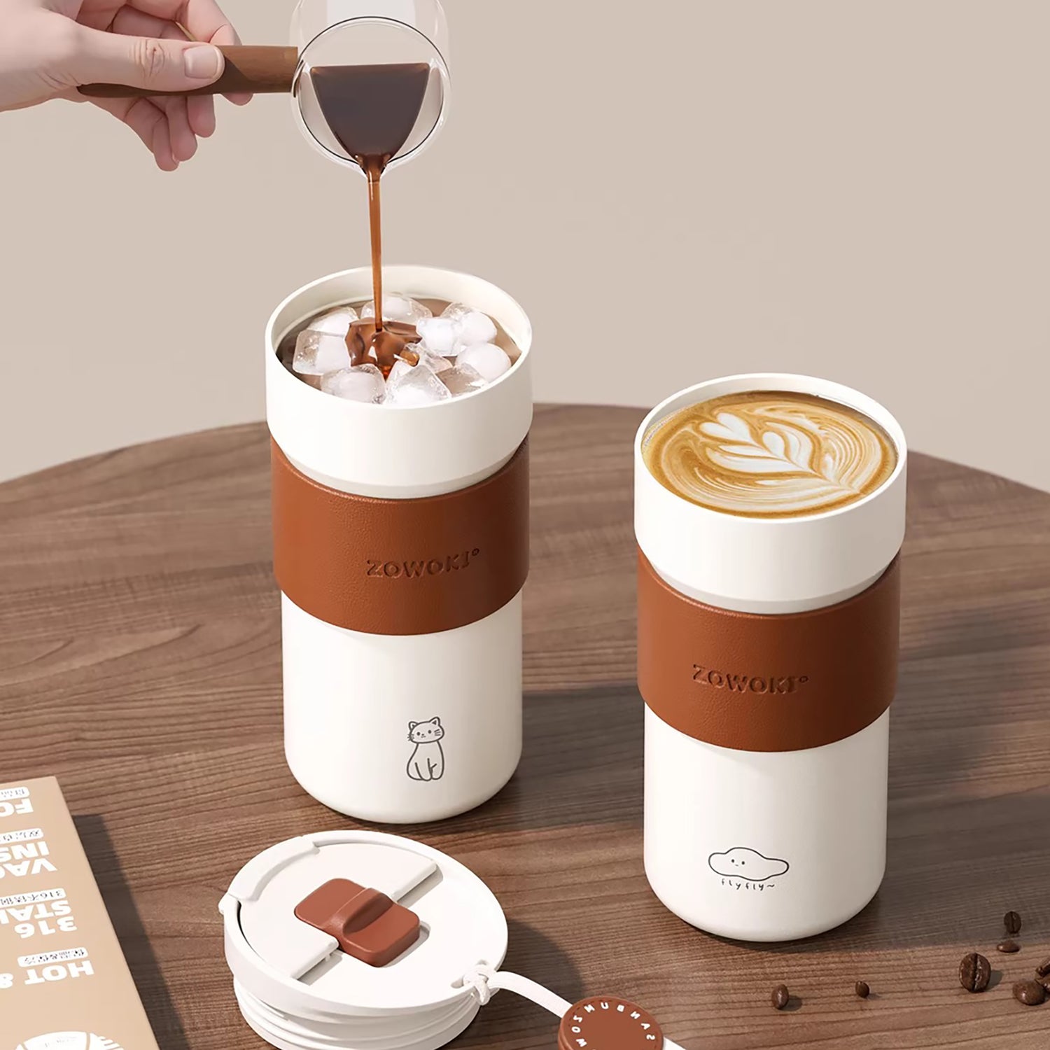 Bouteille isotherme à intérieur céramique portable