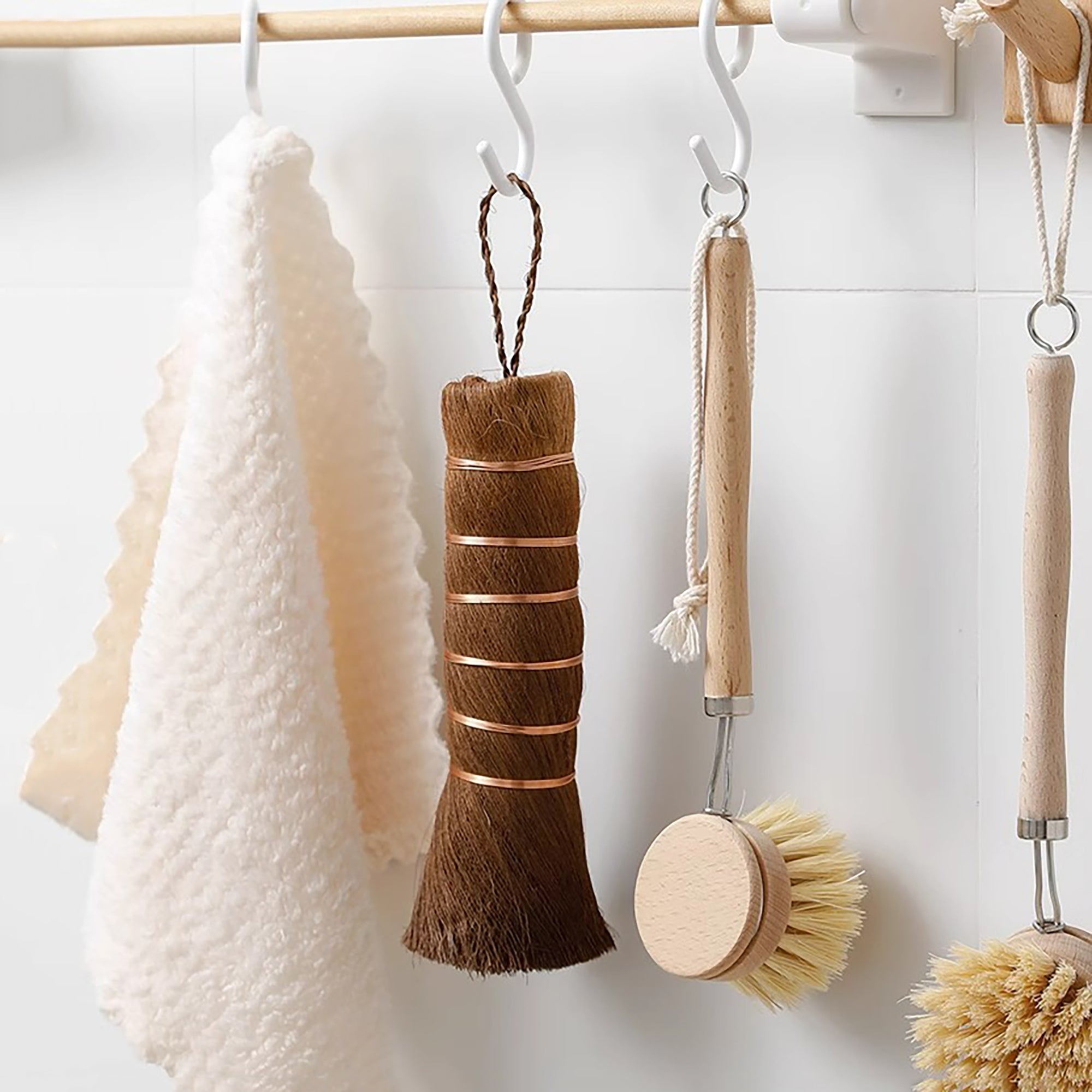 Brosse à récurer avec Fibres de palmier naturelles Shimoyama