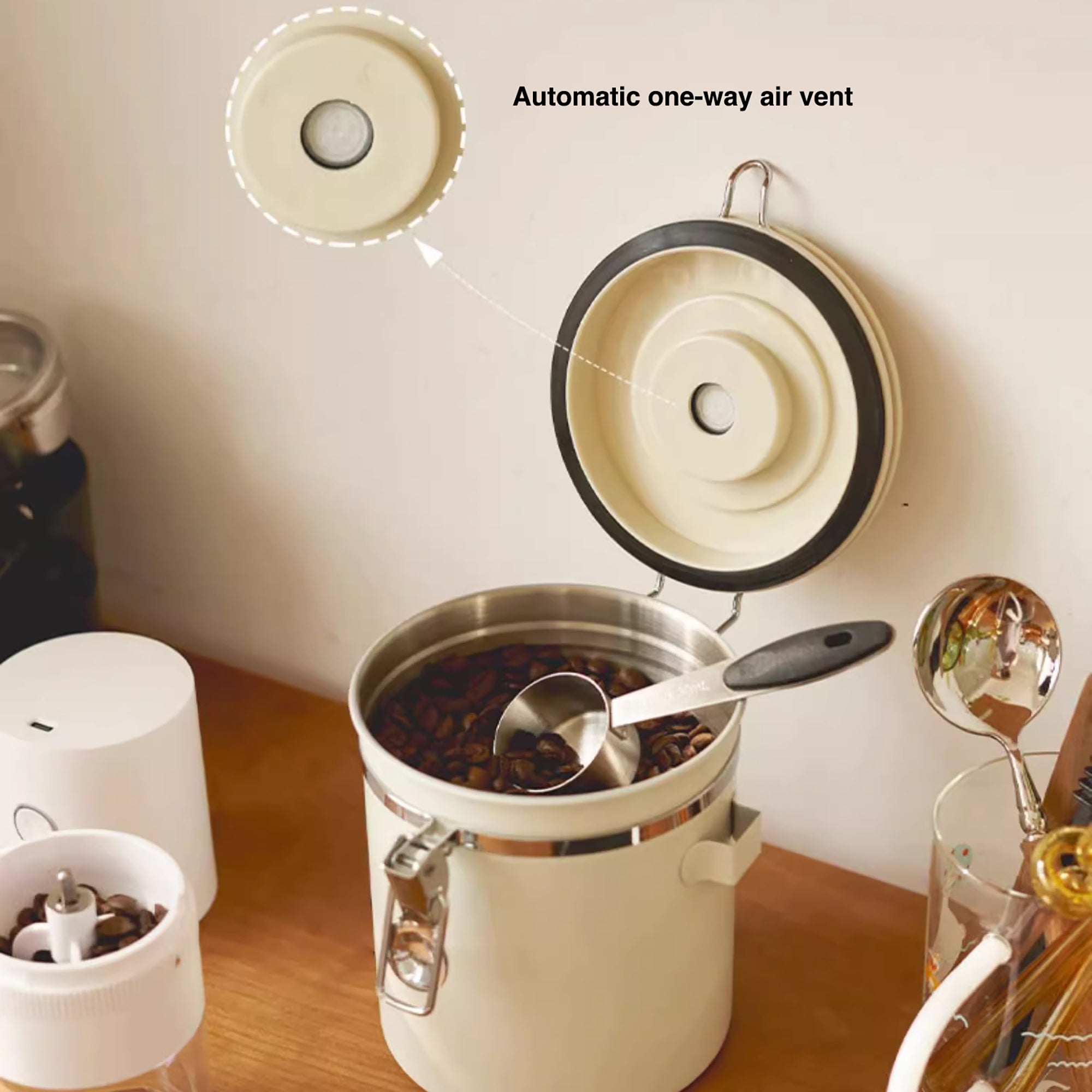 Boîte hermétique pour café en grains