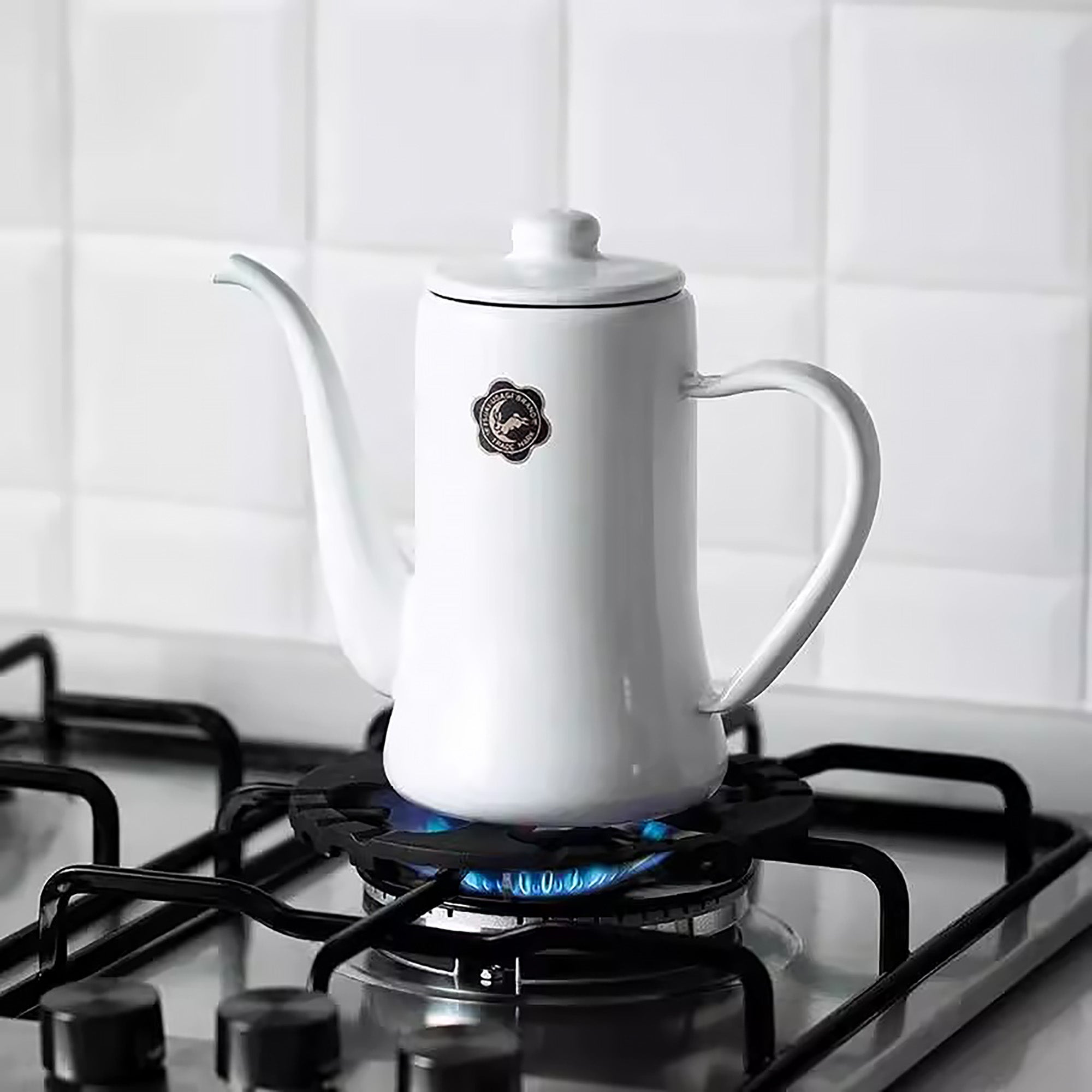 Bouilloire Cafetière japonaise en émail Noda modèle Tsuki Usagi