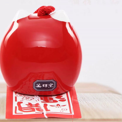 Carillon Maneki Neko Daruma en céramique Yakushigama