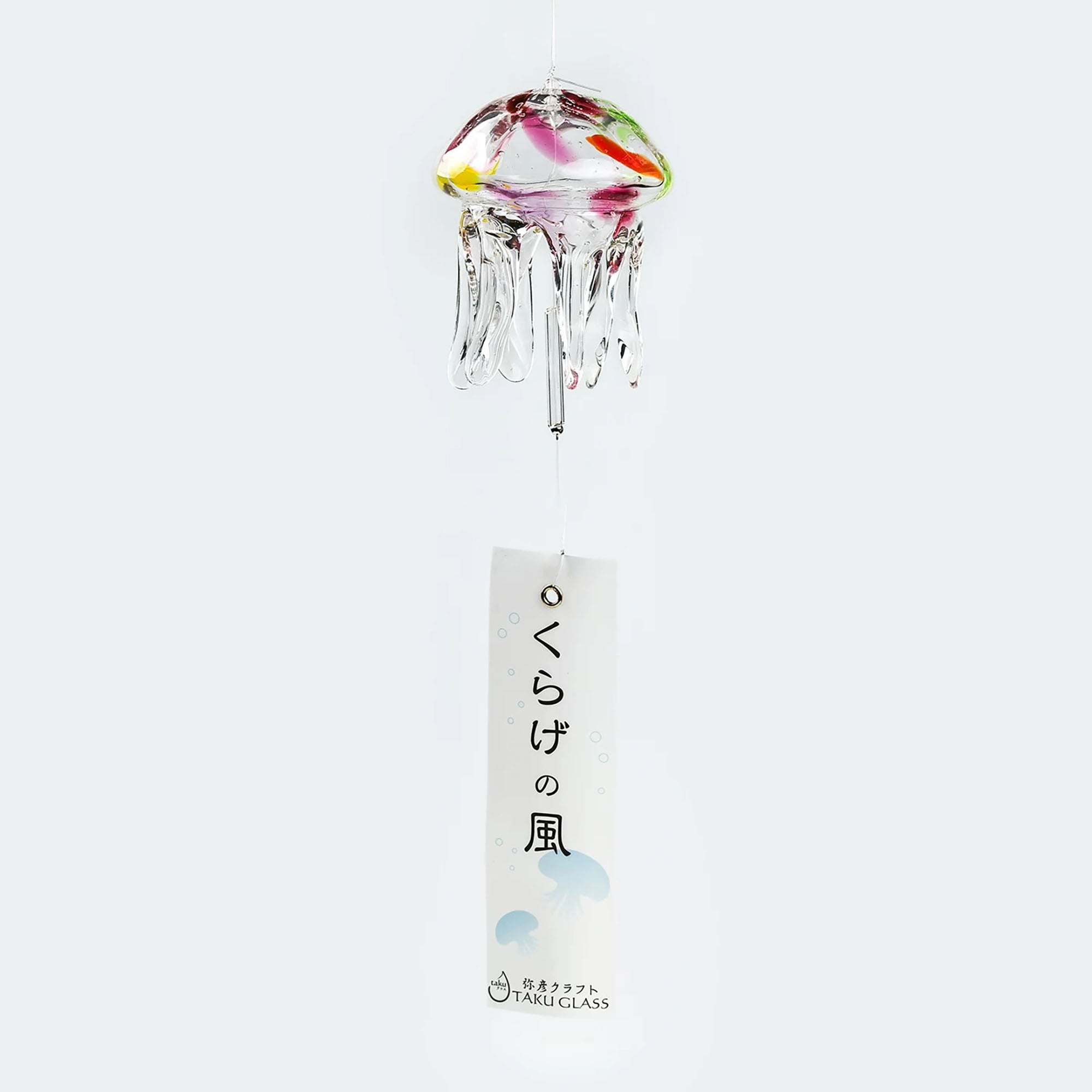 Carillon japonais TAKU GLASS en verre soufflé forme Méduse