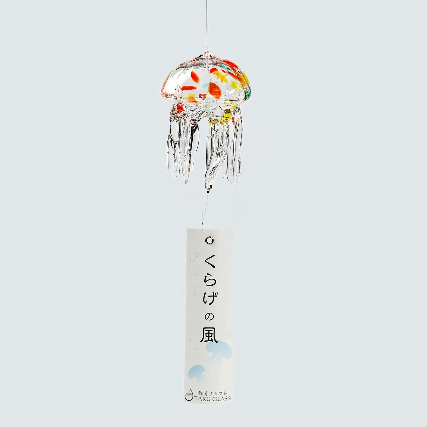 Carillon japonais TAKU GLASS en verre soufflé forme Méduse