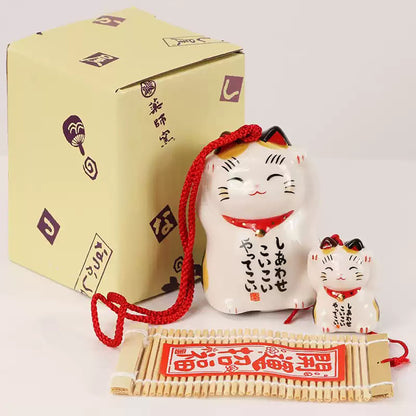 Carillon porcelaine Maneki-neko Yakushigama