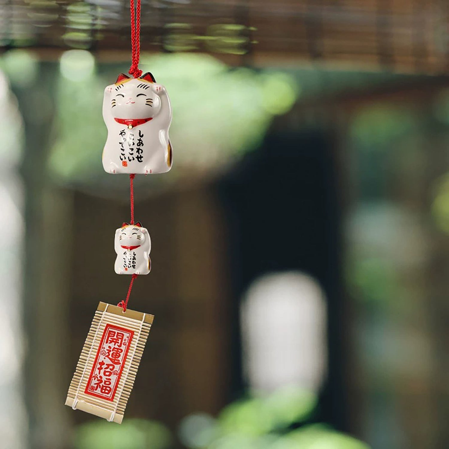 Carillon porcelaine Maneki-neko Yakushigama