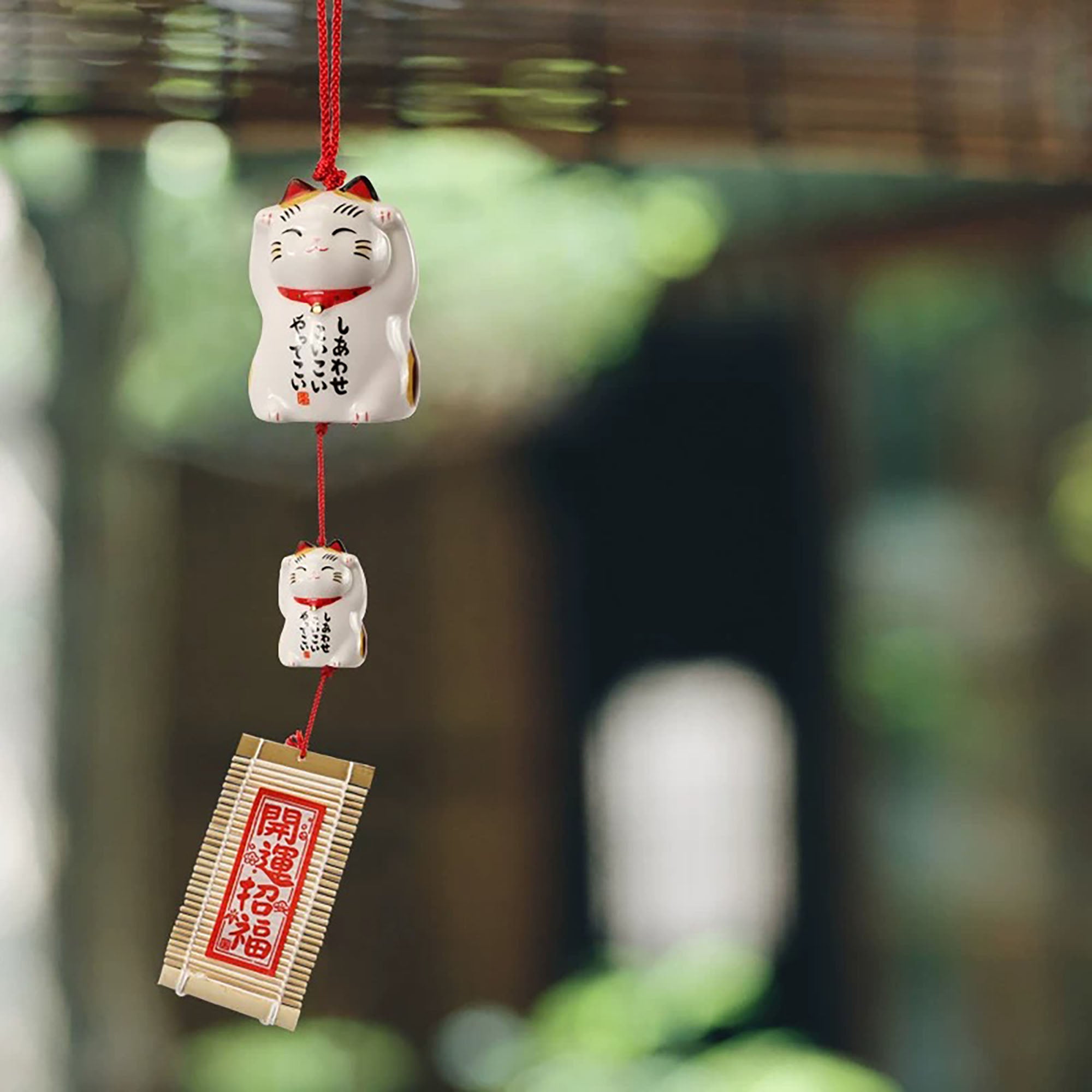 Carillon porcelaine Maneki-neko Yakushigama