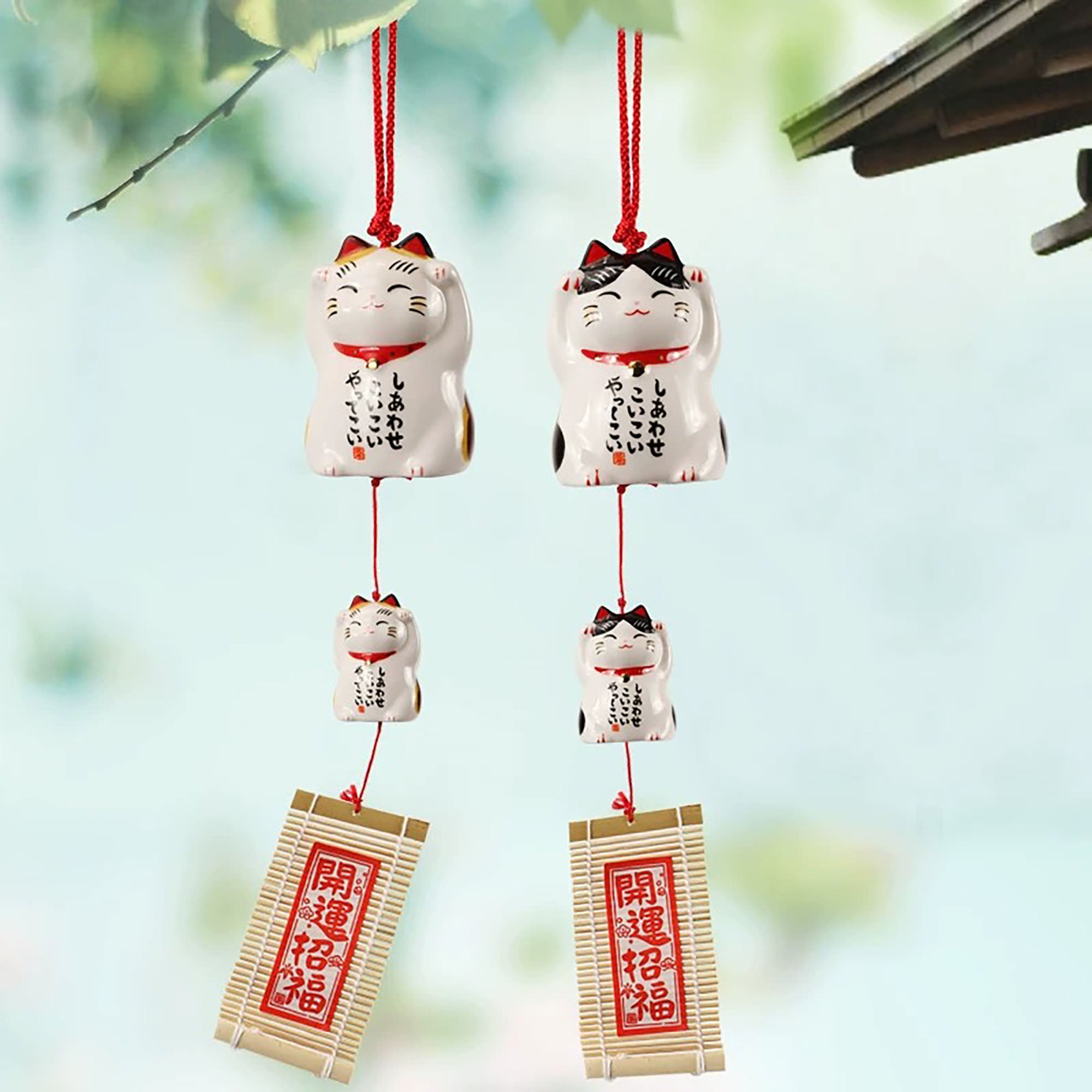 Carillon porcelaine Maneki-neko Yakushigama