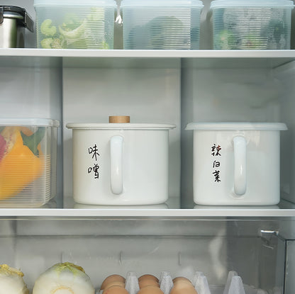 Mini casserole en émail blanc Shimoyama