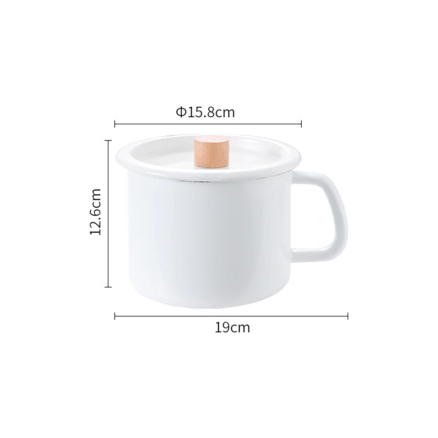 Mini casserole en émail blanc Shimoyama