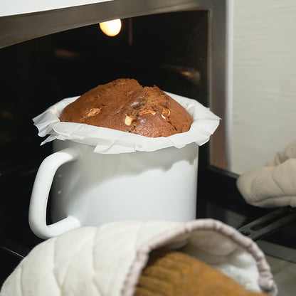 Mini casserole en émail blanc Shimoyama