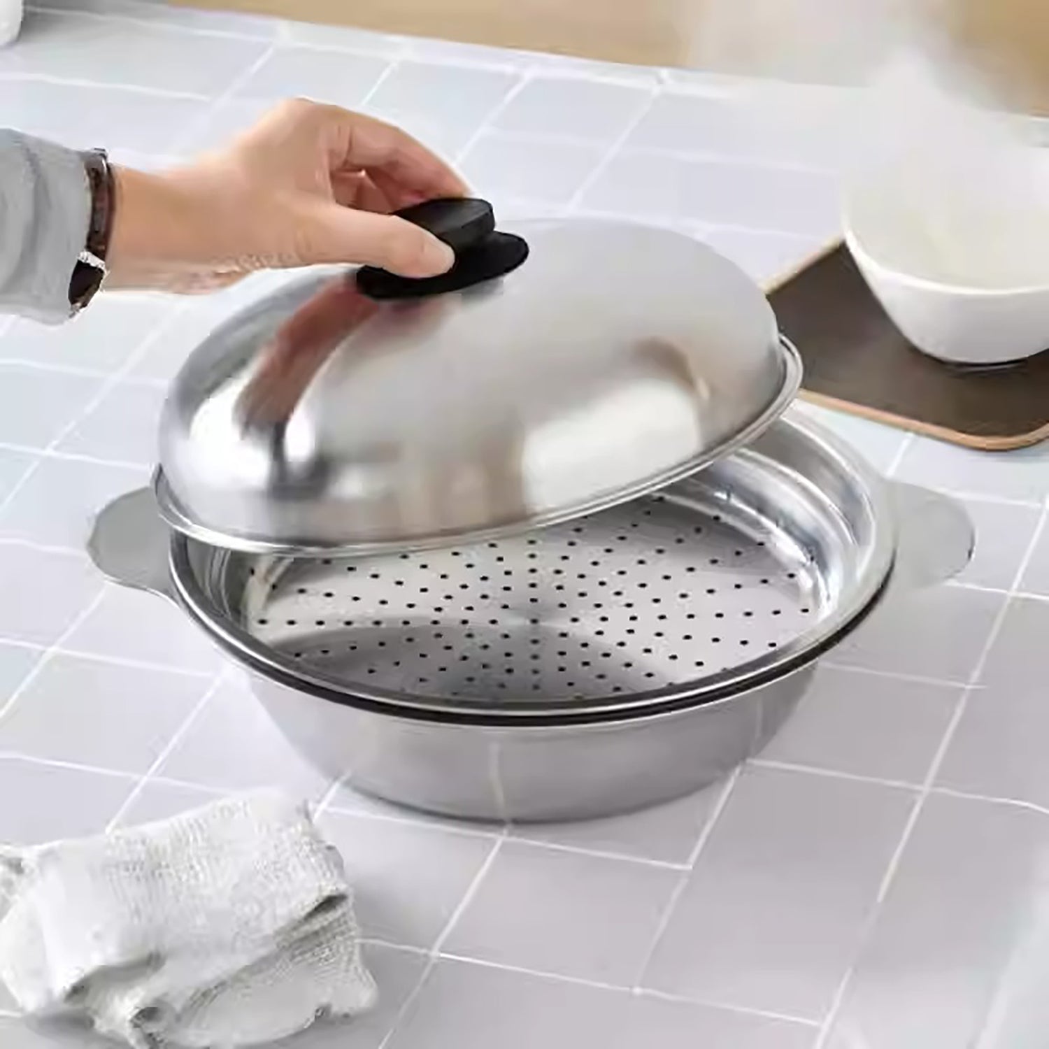 Casserole vapeur en acier inoxydable Shimomura