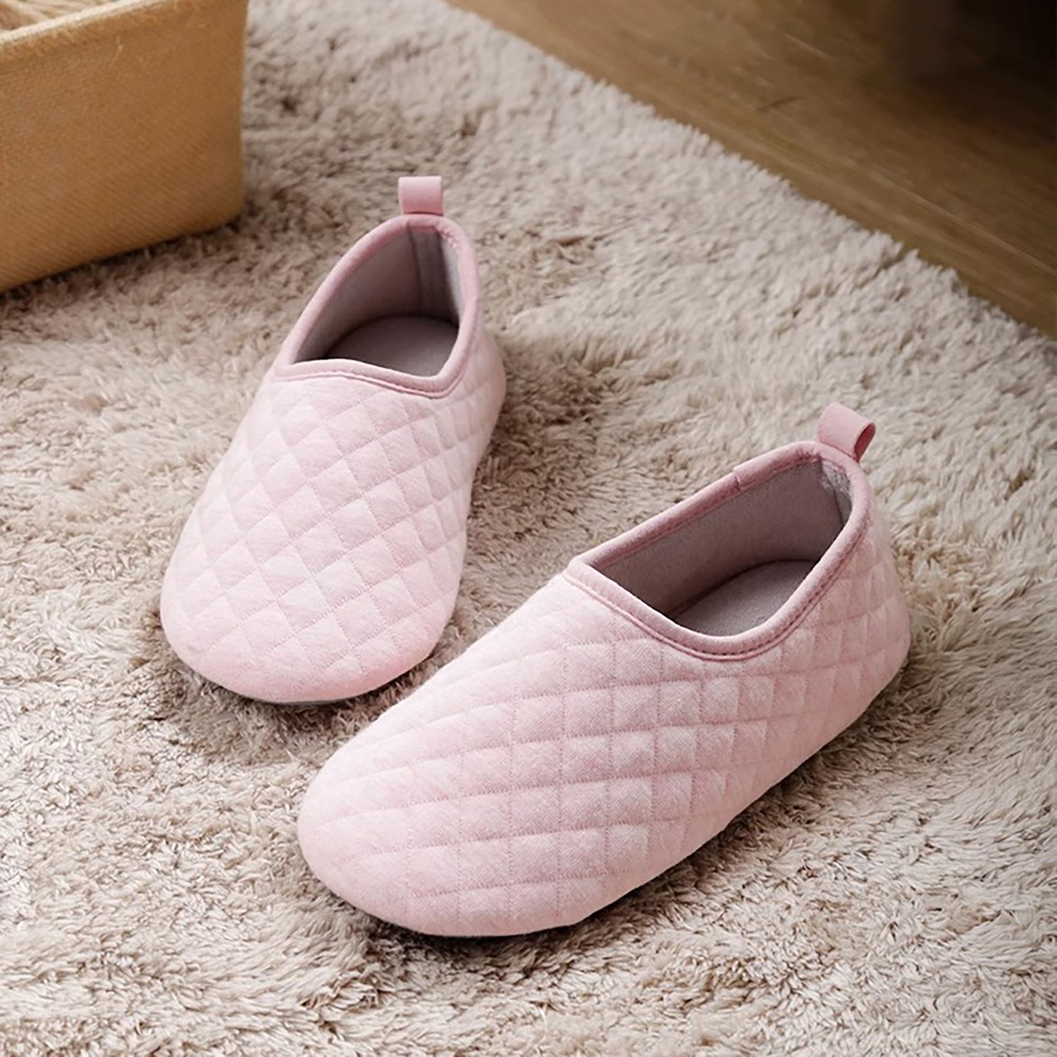 Chaussons style japonais en coton à bout et talon fermés