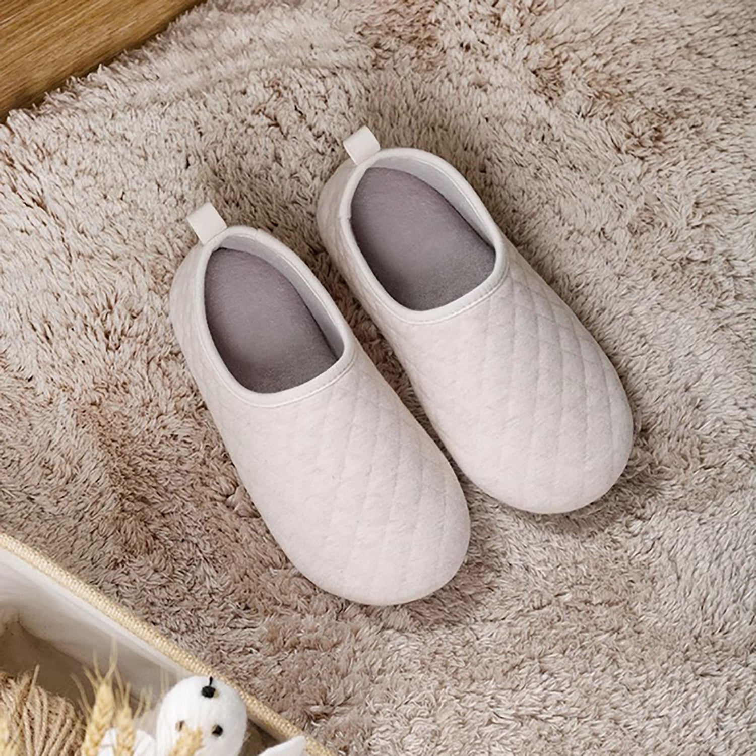 Chaussons style japonais en coton à bout et talon fermés