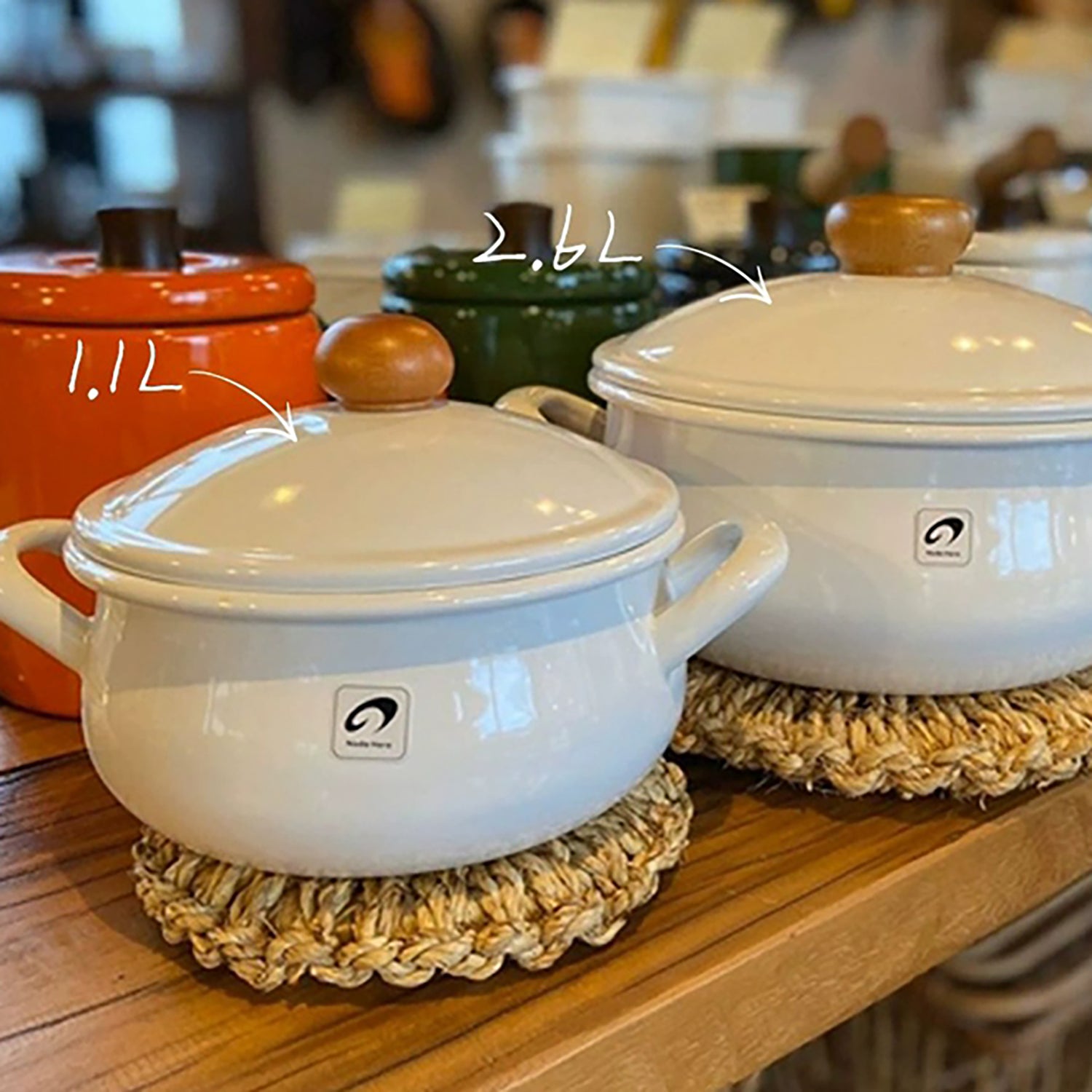 Cocotte japonaise en émail Noda Horo Pochka