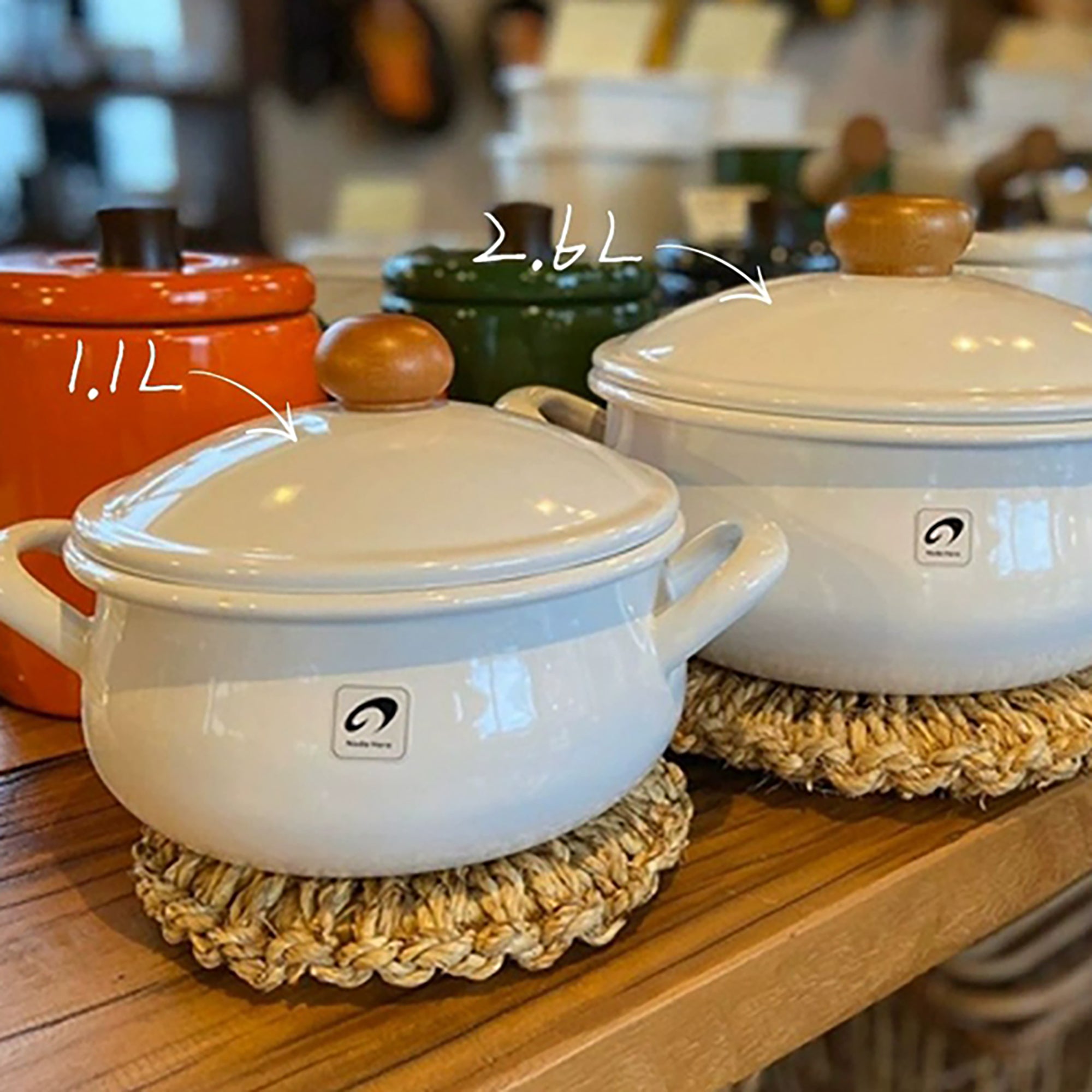 Cocotte japonaise en émail Noda Horo Pochka