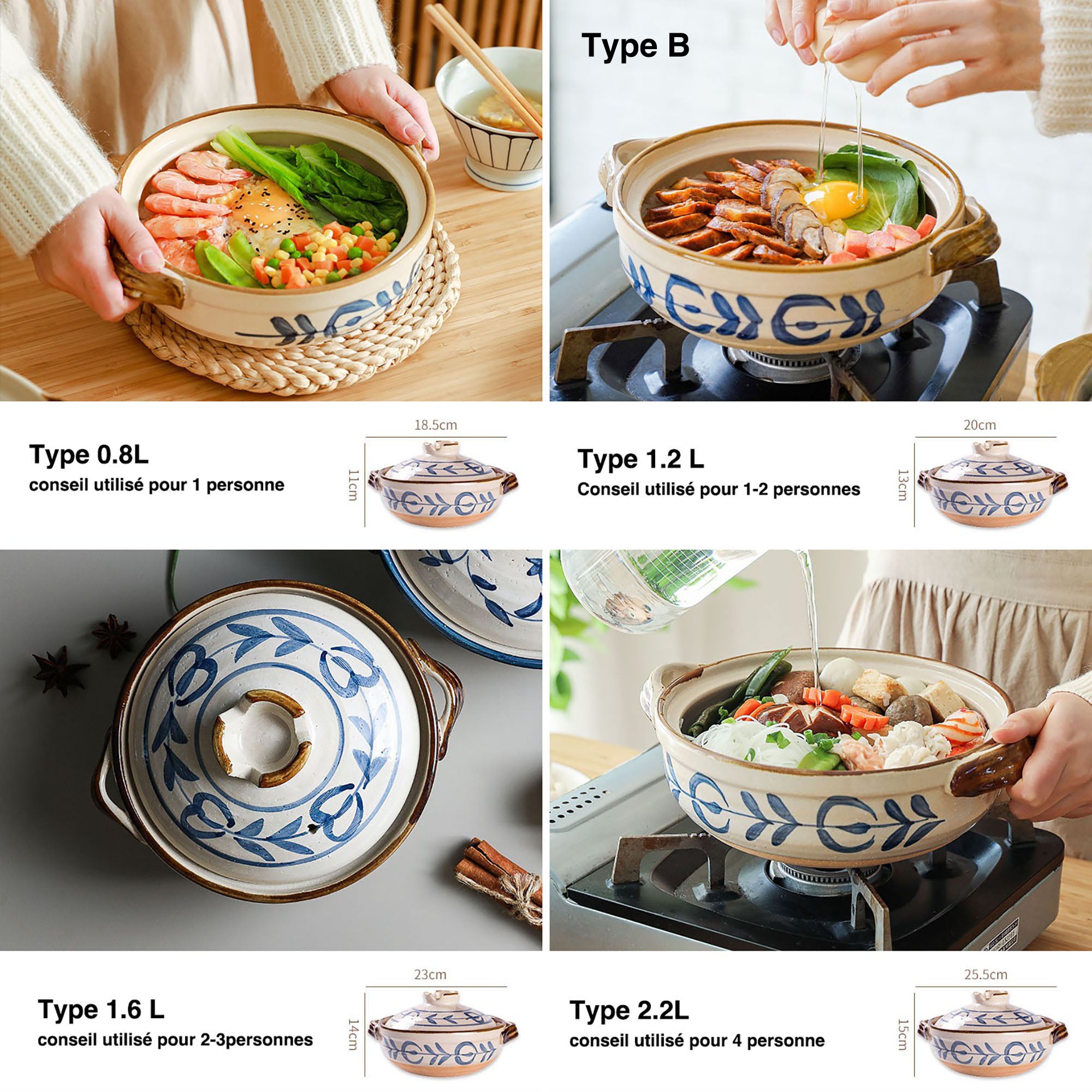 Cocotte en Argile  - Arabesque
