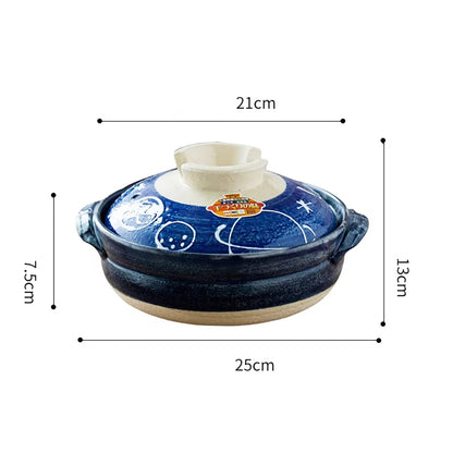 Cocotte japonaise Banko-yaki bleue
