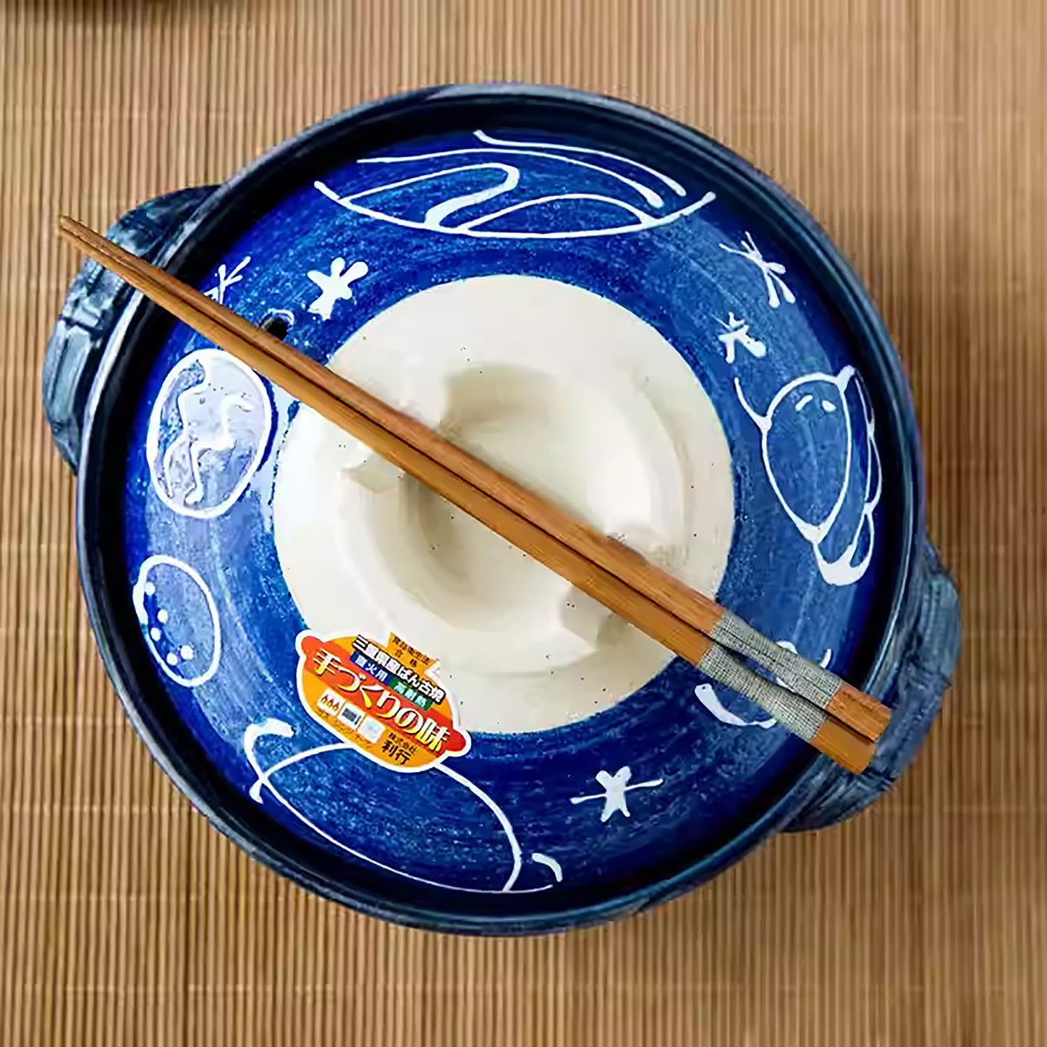 Cocotte japonaise Banko-yaki bleue