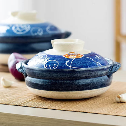 Cocotte japonaise Banko-yaki bleue