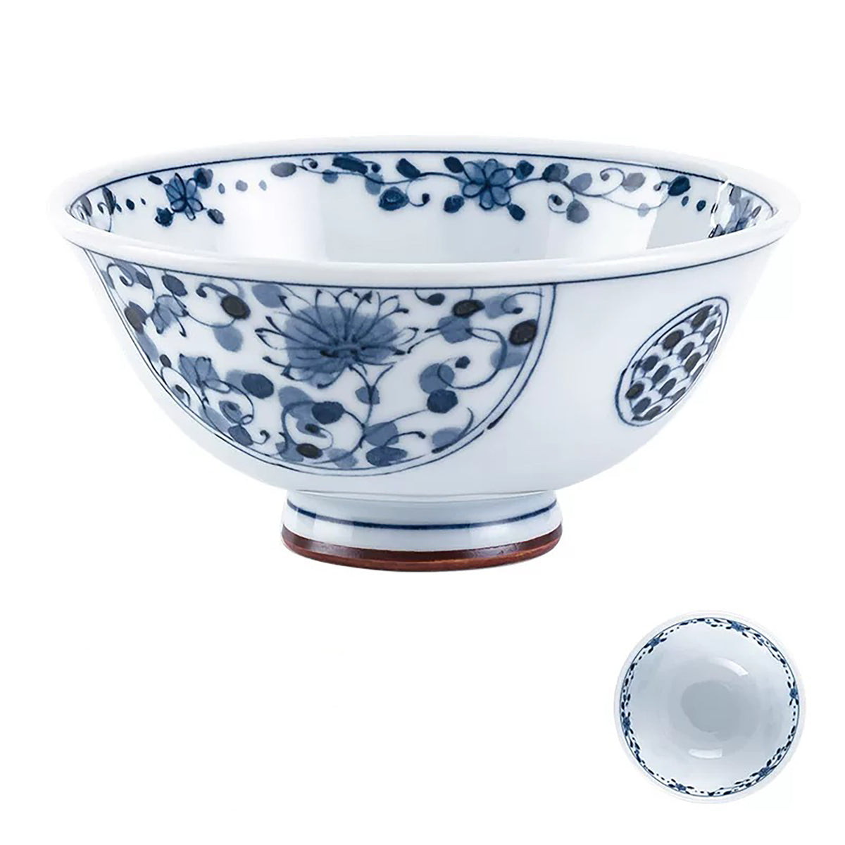 Vaisselle japonaise Rintrindo Hana Imari en porcelaine bleue et blanche