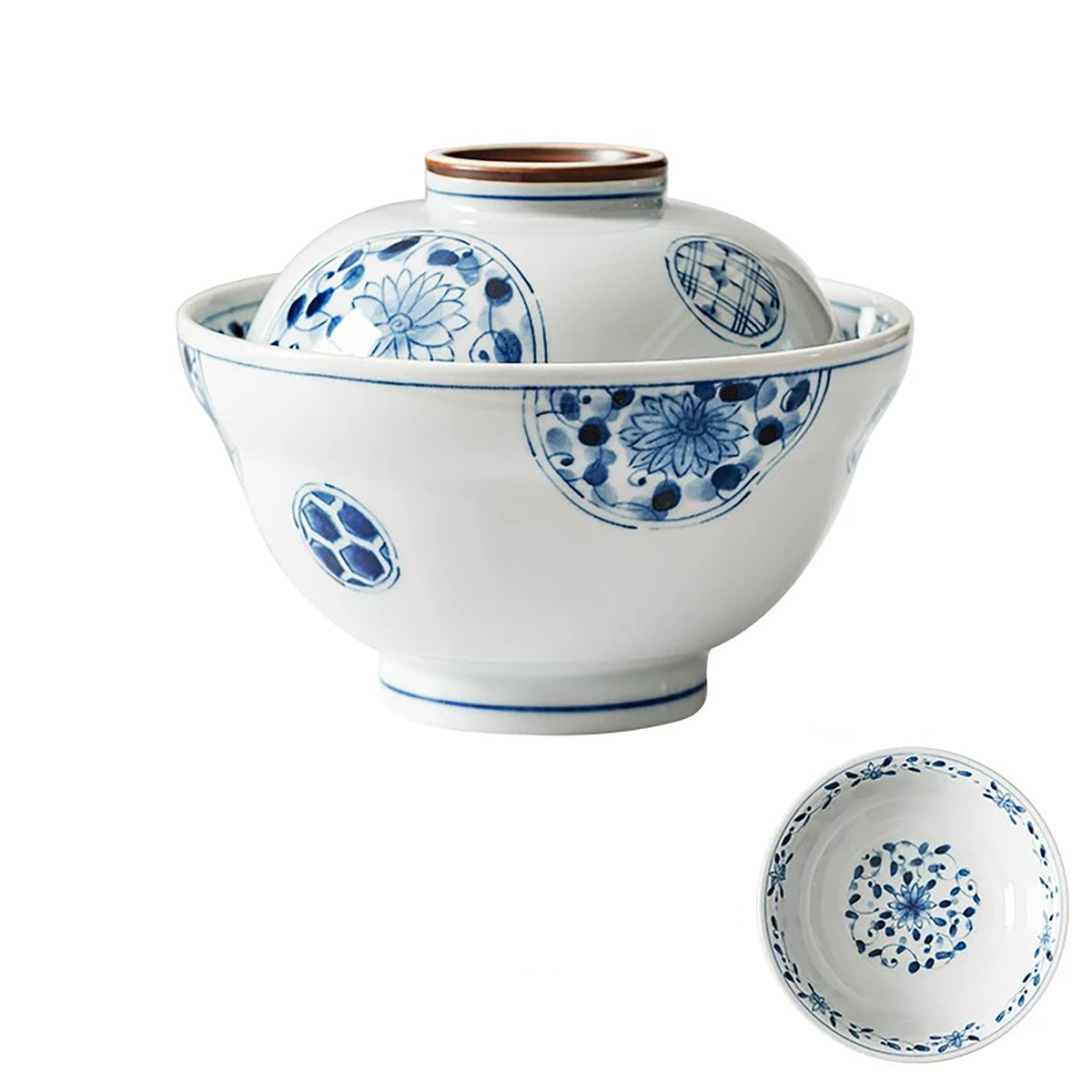 Vaisselle japonaise Rintrindo Hana Imari en porcelaine bleue et blanche