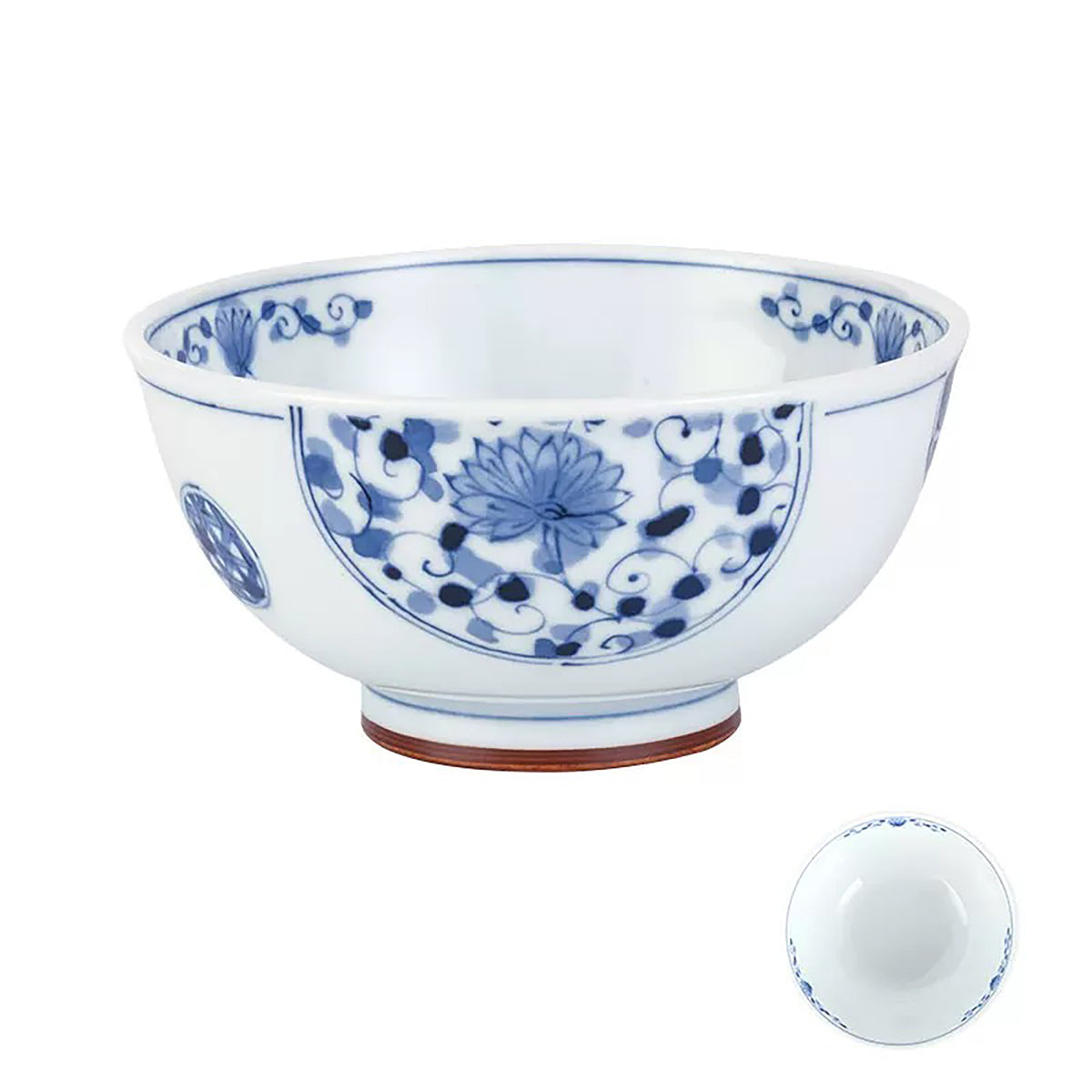 Vaisselle japonaise Rintrindo Hana Imari en porcelaine bleue et blanche