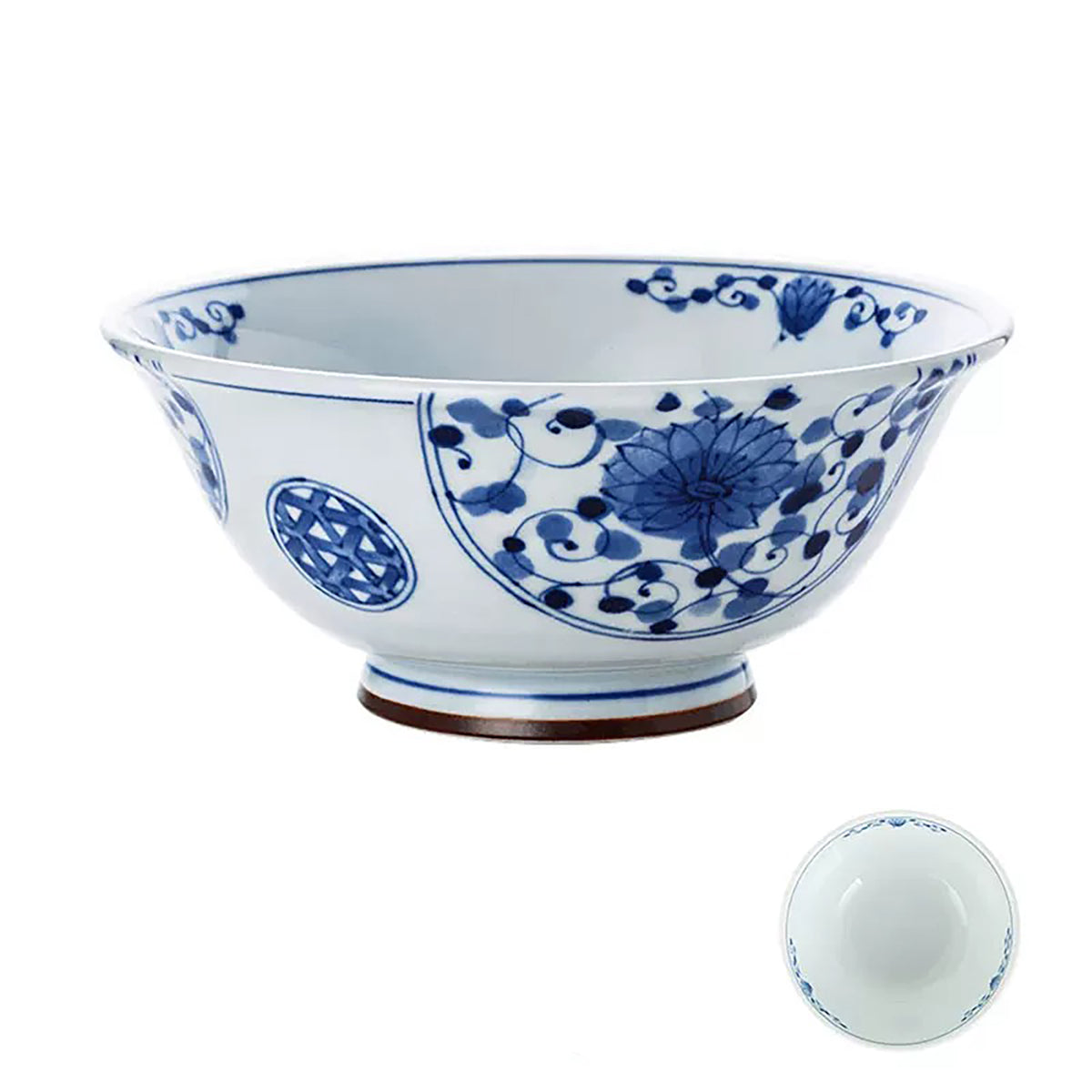 Vaisselle japonaise Rintrindo Hana Imari en porcelaine bleue et blanche