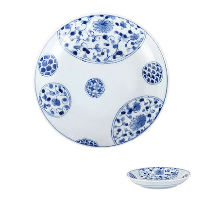 Vaisselle japonaise Rintrindo Hana Imari en porcelaine bleue et blanche