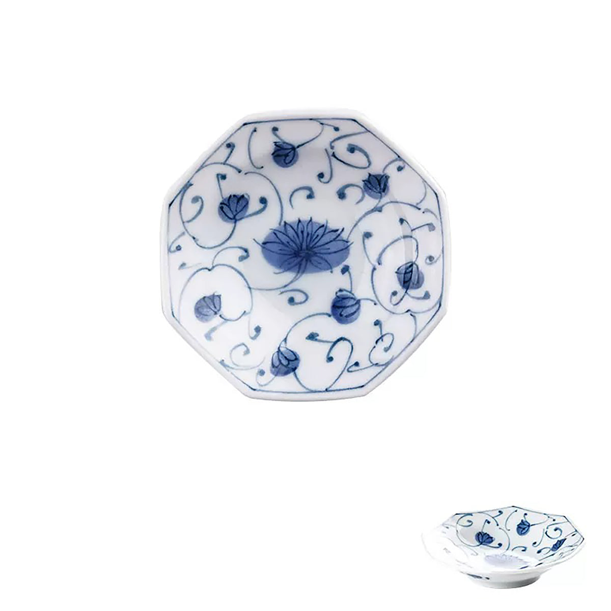 Vaisselle japonaise Rintrindo Hana Imari en porcelaine bleue et blanche