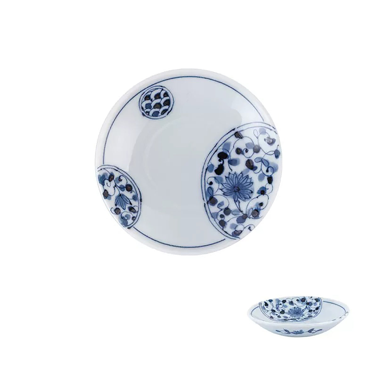 Vaisselle japonaise Rintrindo Hana Imari en porcelaine bleue et blanche