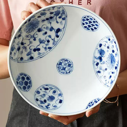 Vaisselle japonaise Rintrindo Hana Imari en porcelaine bleue et blanche