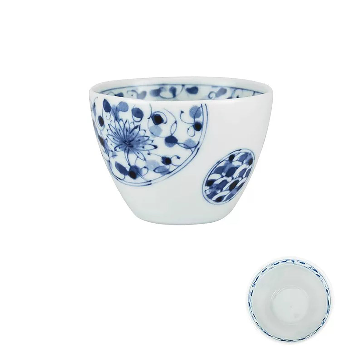 Vaisselle japonaise Rintrindo Hana Imari en porcelaine bleue et blanche