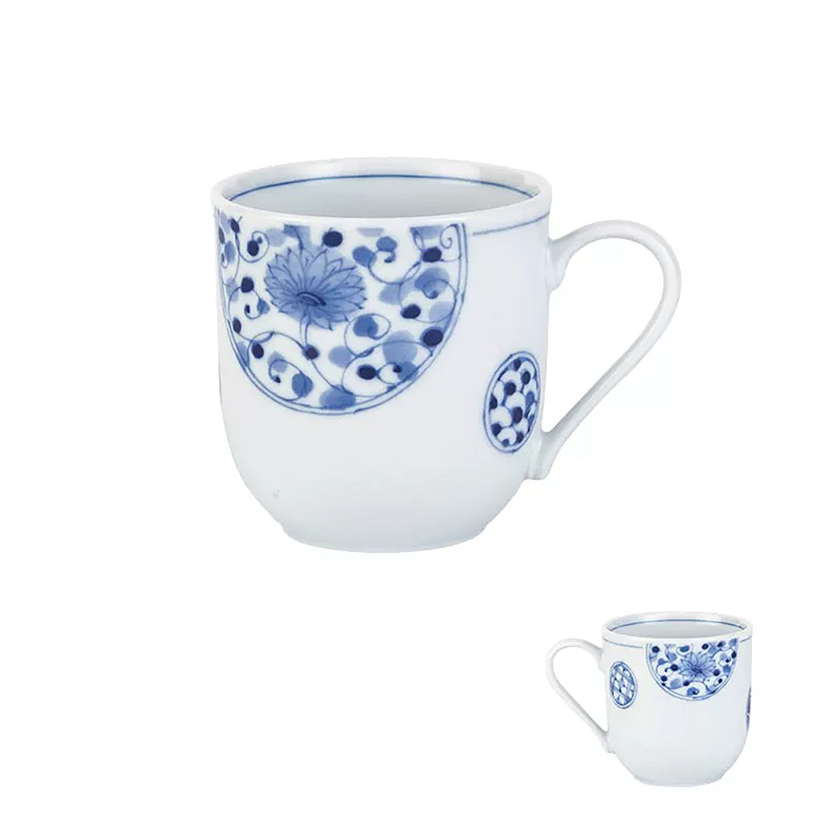 Vaisselle japonaise Rintrindo Hana Imari en porcelaine bleue et blanche