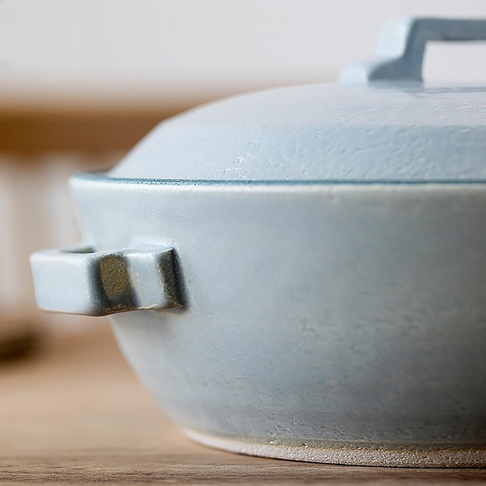 Donabe bleu-gris en grès de Banko-yaki