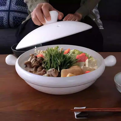 Donabe minimaliste Banko-yaki à poignées arrondies