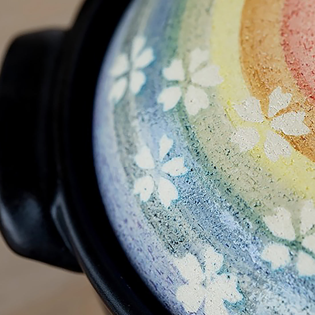 Donabe Banko-yaki “Neige &amp; Sakura Arc-en-ciel”