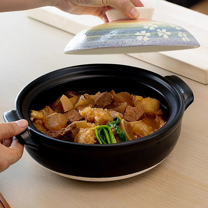 Donabe Banko-yaki “Neige &amp; Sakura Arc-en-ciel”