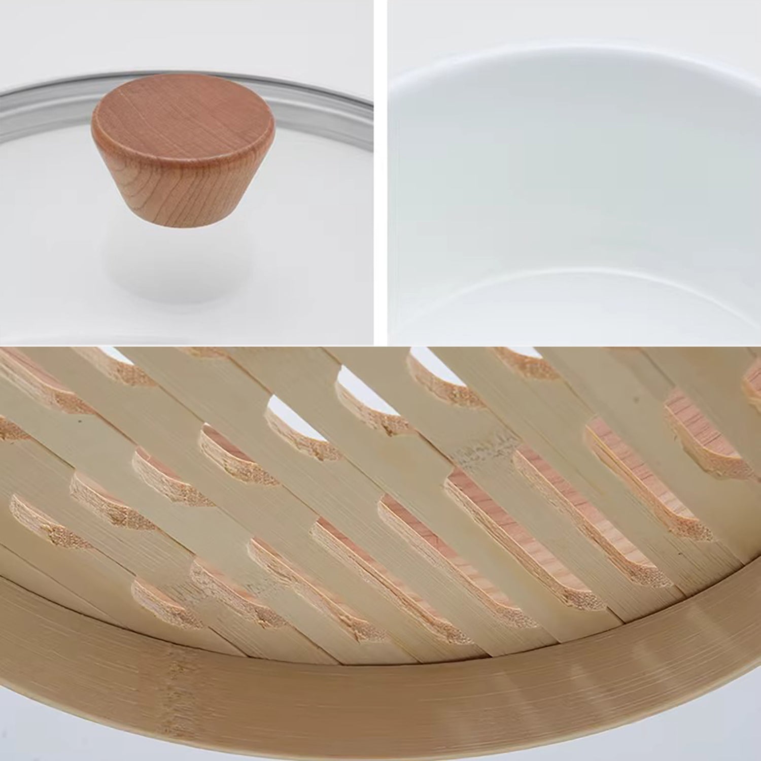 Marmite en émail avec sa vapeur Shimoyama