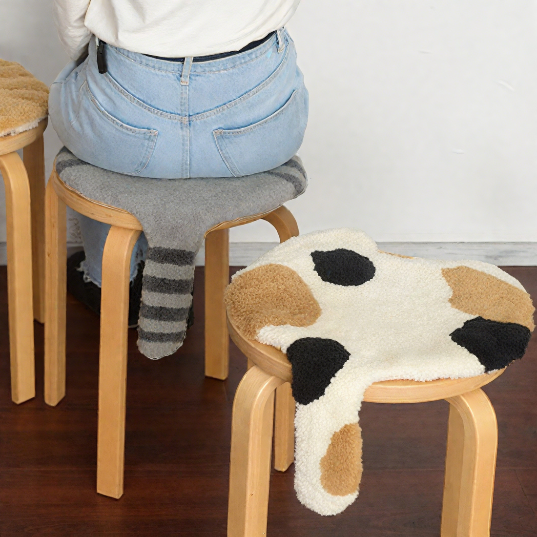 Coussin de chaise en peluche Shimoyama