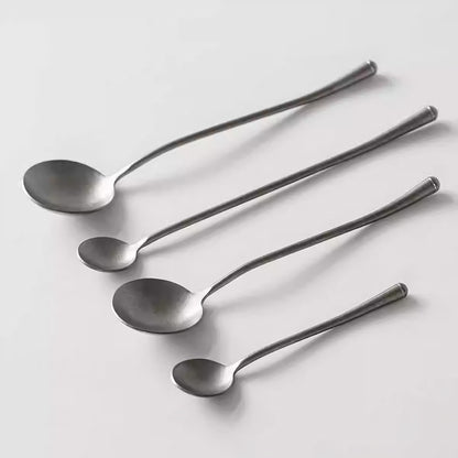 Couverts japonais en acier inoxydable avec finition mate vintage