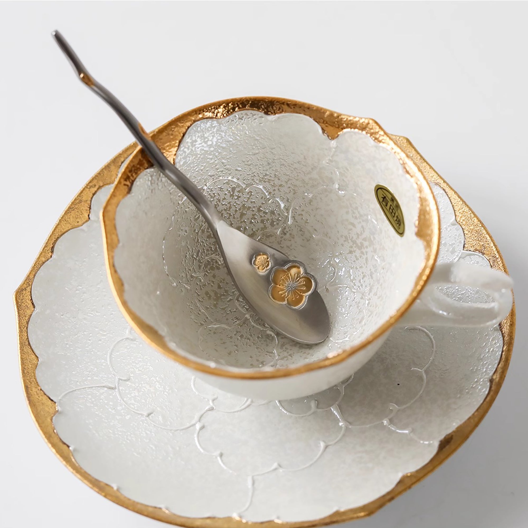 Couvert à dessert en acier inoxydable avec design Sakura 