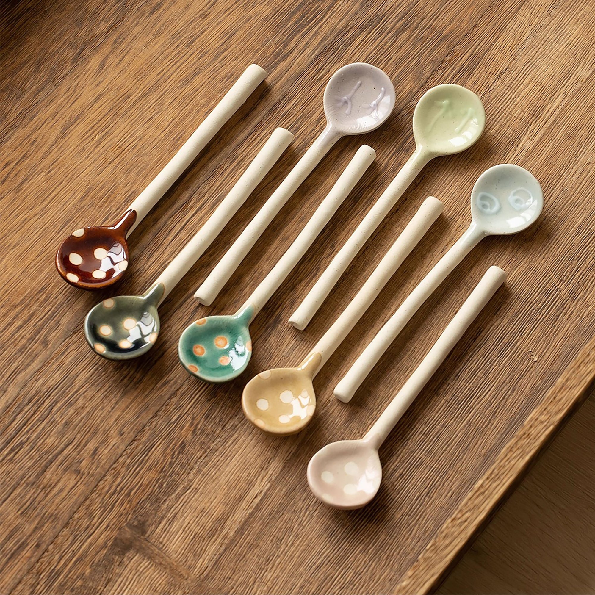Cuillère à café en grès Minoyaki