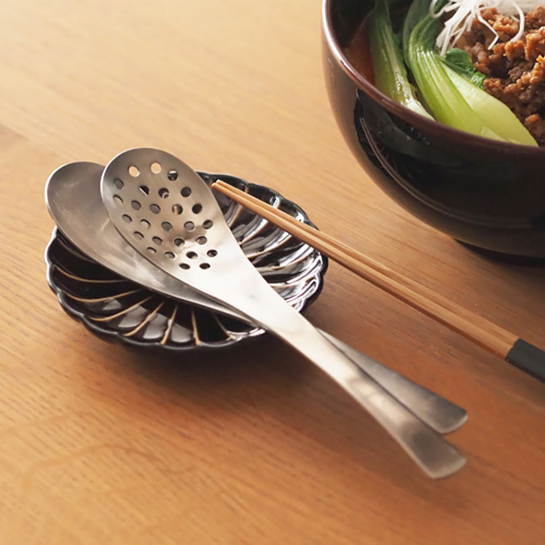 Cuillère japonaise en inox brossé Shimoyama