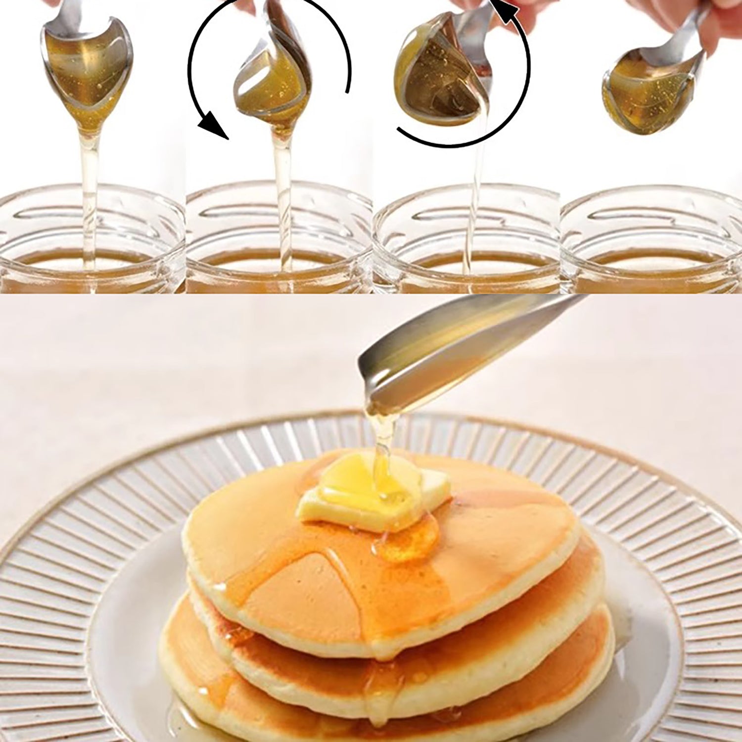 Cuillère à miel japonaise en acier inoxydable