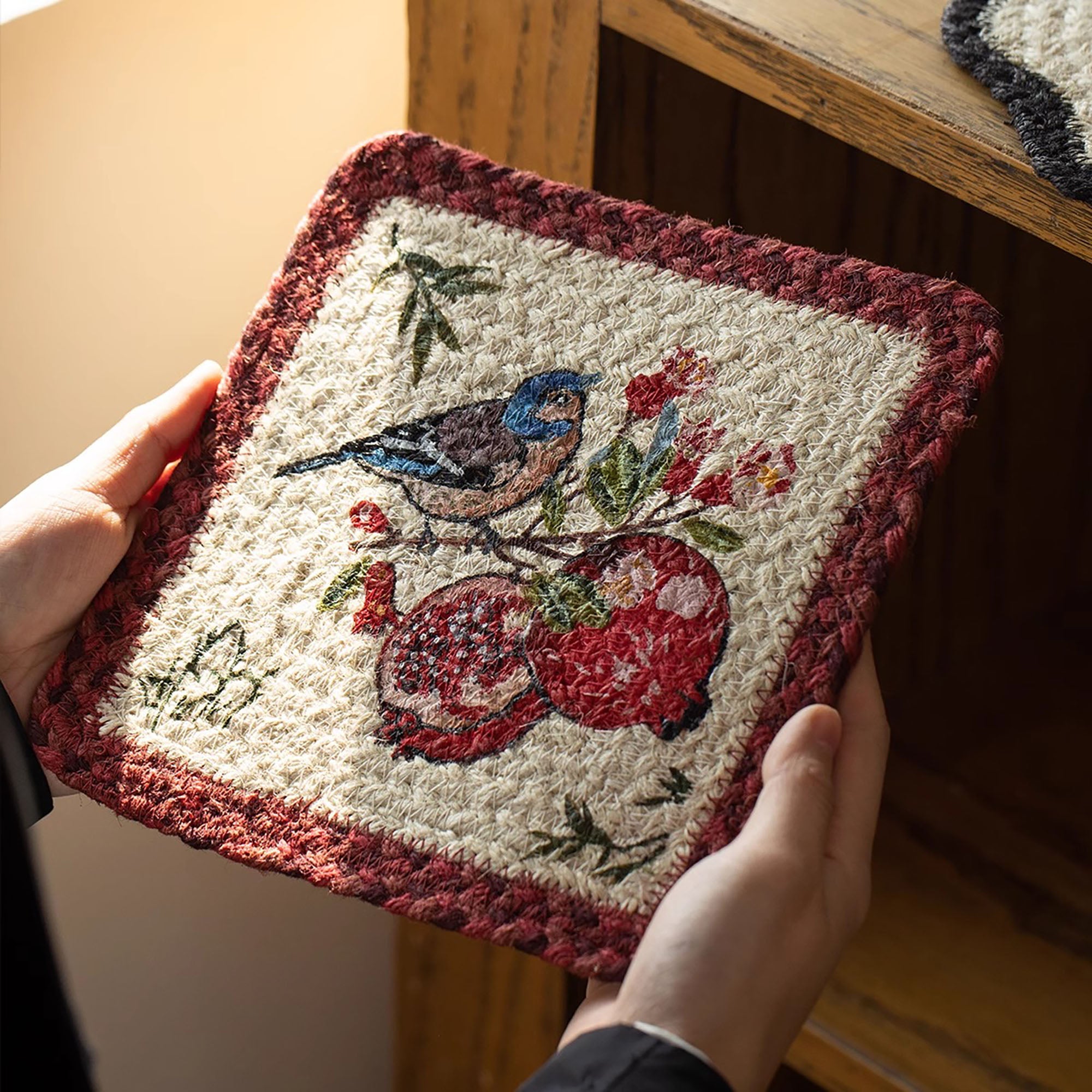 Sous-verres en corde tressée à la main