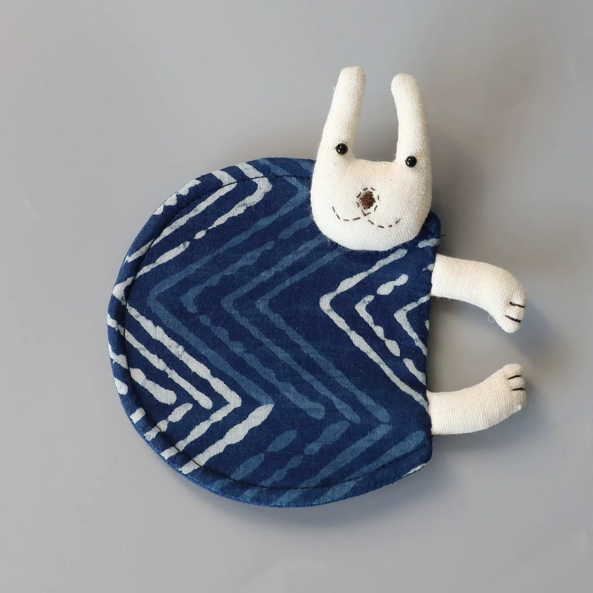 Dessous de verre en coton indigo artisanal