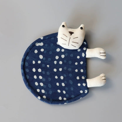 Dessous de verre en coton indigo artisanal